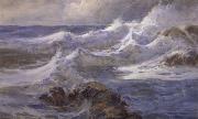 Waves and Rocks unknow artist